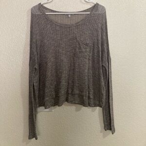 Charlotte Russe shear striped long sleeve top Sz Large